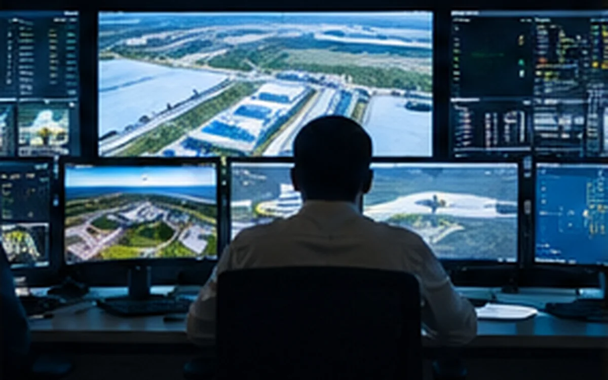 A data centre operations control room